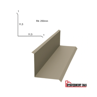 Lemování ke zdi horní rš: 250mm délka 2m